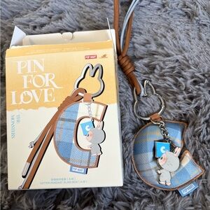 Pop Mart Blue and Brown Keychain